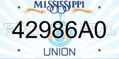 42986A0 Mississippi License Plate