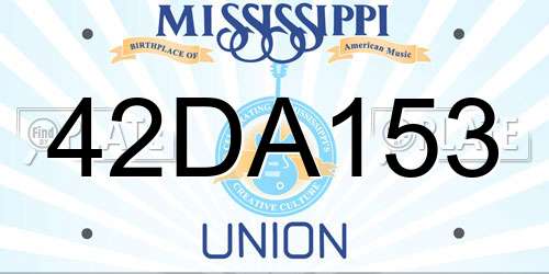 42DA153 Mississippi License Plate