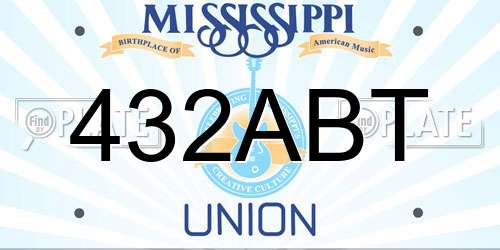 432ABT Mississippi License Plate