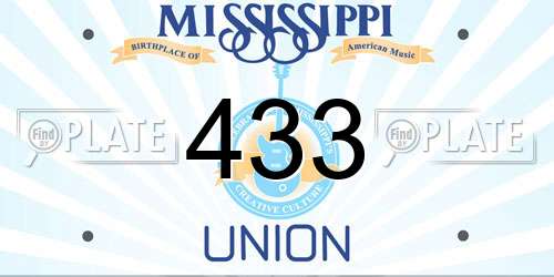 433 Mississippi License Plate