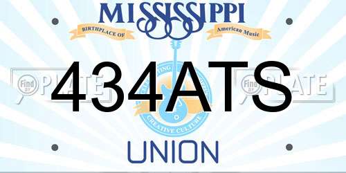 434ATS Mississippi License Plate