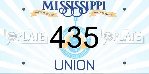 435 Mississippi License Plate