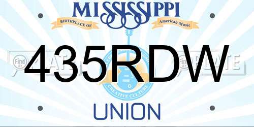 435RDW Mississippi License Plate