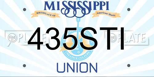 435STI Mississippi License Plate