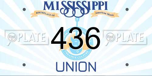 436 Mississippi License Plate