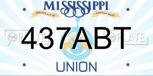 437ABT Mississippi License Plate