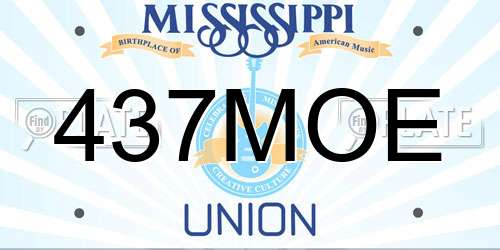437MOE Mississippi License Plate