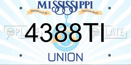 4388TI Mississippi License Plate