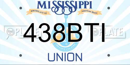 438BTI Mississippi License Plate