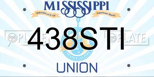 438STI Mississippi License Plate