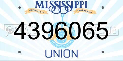4396065 Mississippi License Plate