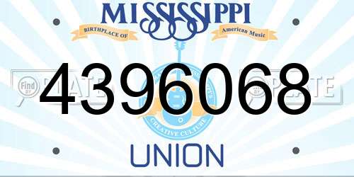 4396068 Mississippi License Plate