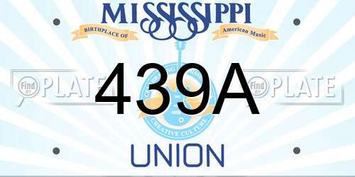 439A Mississippi License Plate
