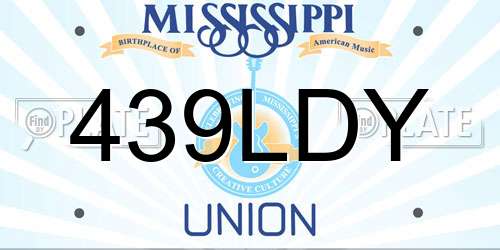 439LDY Mississippi License Plate