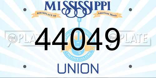 44049 Mississippi License Plate