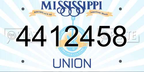 4412458 Mississippi License Plate