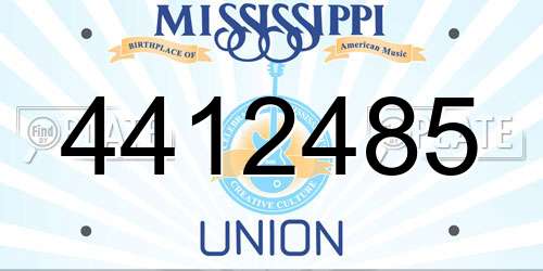 4412485 Mississippi License Plate