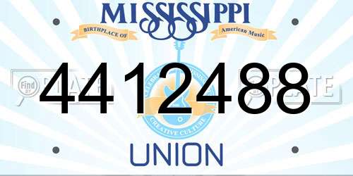 4412488 Mississippi License Plate