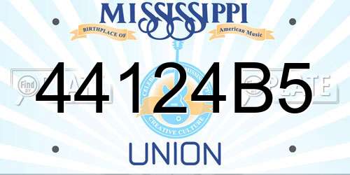 44124B5 Mississippi License Plate