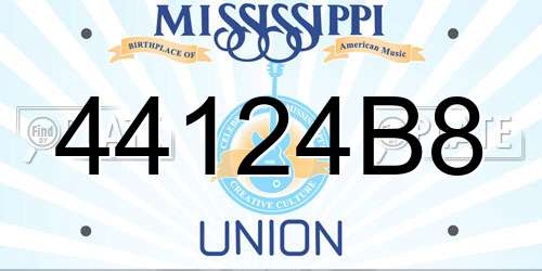 44124B8 Mississippi License Plate