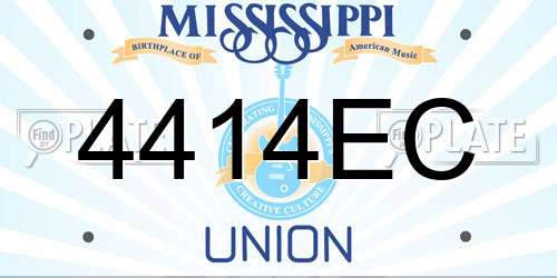 4414EC Mississippi License Plate