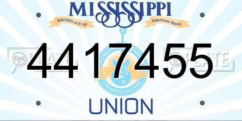 4417455 Mississippi License Plate