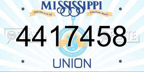 4417458 Mississippi License Plate