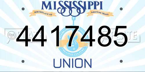 4417485 Mississippi License Plate