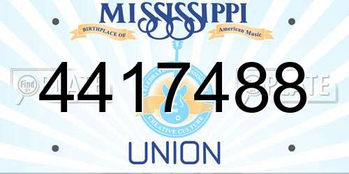 4417488 Mississippi License Plate