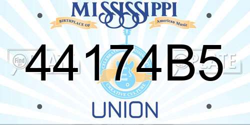 44174B5 Mississippi License Plate