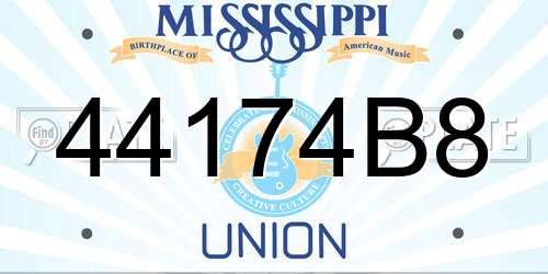 44174B8 Mississippi License Plate