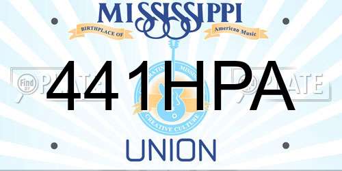 441HPA Mississippi License Plate