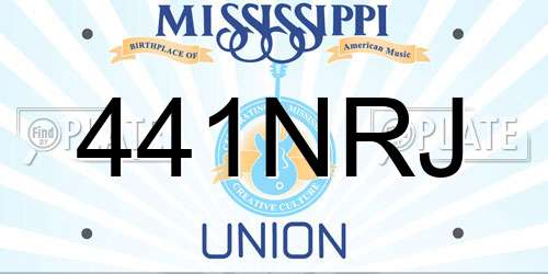 441NRJ Mississippi License Plate