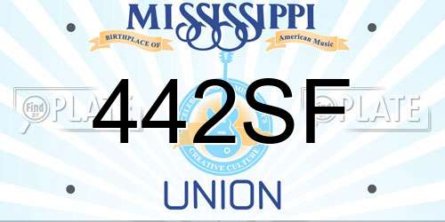 442SF Mississippi License Plate