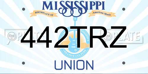 442TRZ Mississippi License Plate