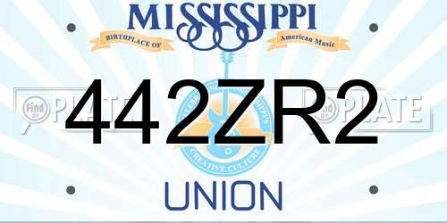 442ZR2 Mississippi License Plate