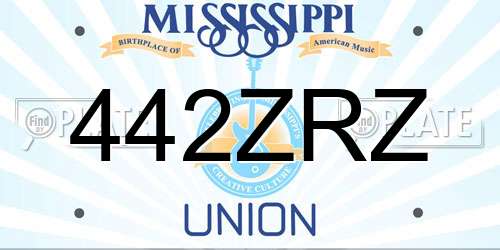 442ZRZ Mississippi License Plate