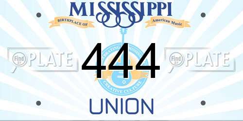 444 Mississippi License Plate