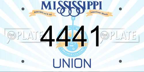 4441 Mississippi License Plate