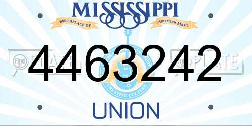 4463242 Mississippi License Plate