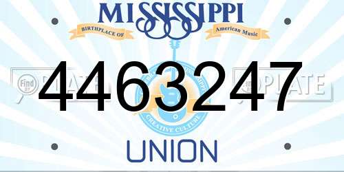 4463247 Mississippi License Plate