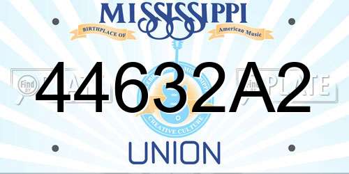 44632A2 Mississippi License Plate