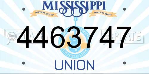 4463747 Mississippi License Plate