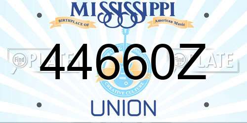 44660Z Mississippi License Plate