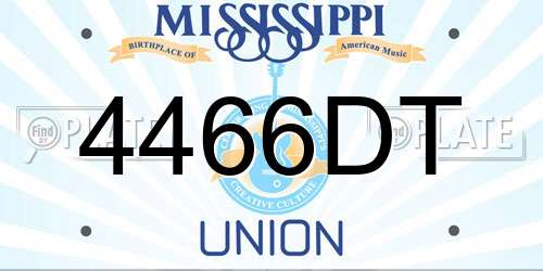 4466DT Mississippi License Plate