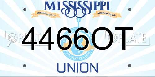 4466OT Mississippi License Plate