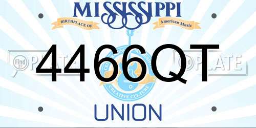 4466QT Mississippi License Plate
