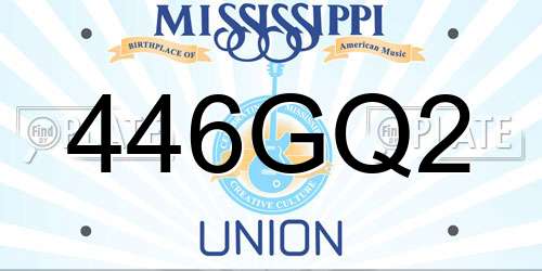 446GQ2 Mississippi License Plate