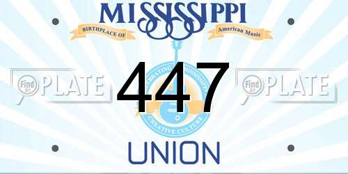 447 Mississippi License Plate