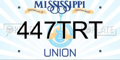 447TRT Mississippi License Plate